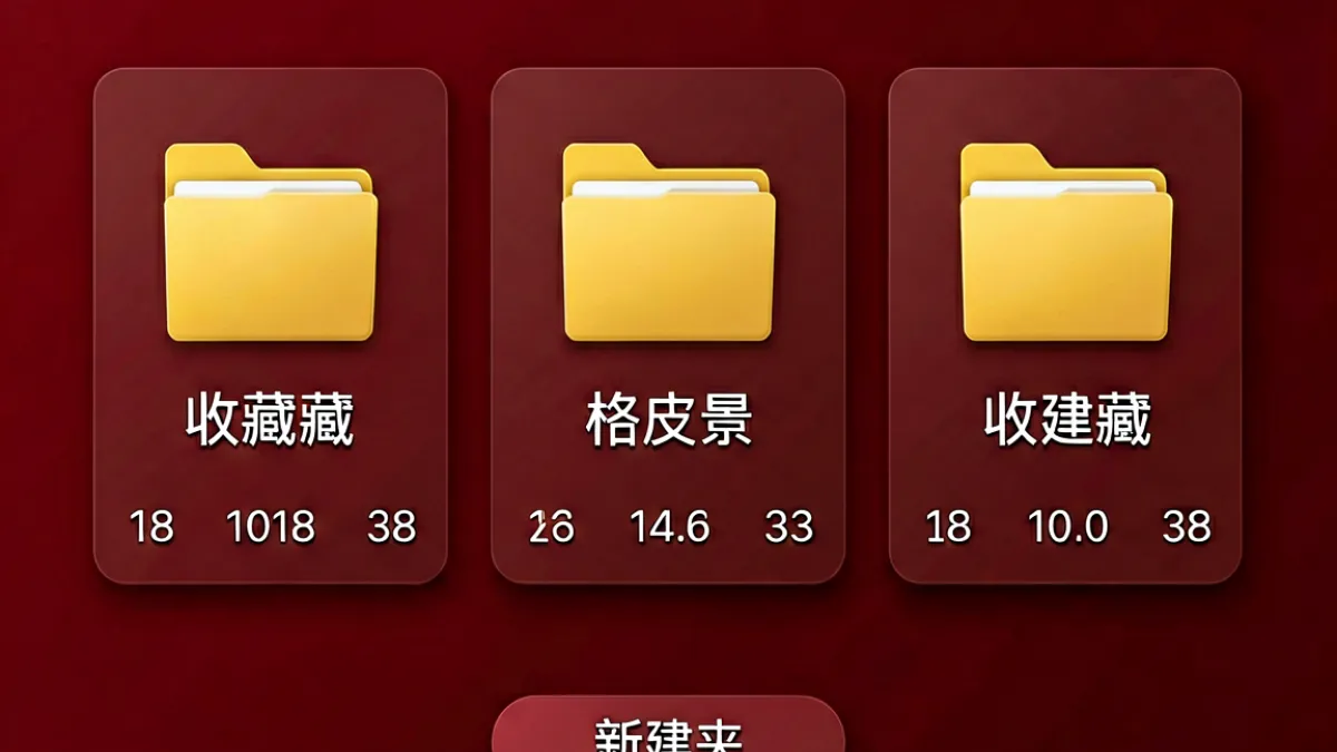 禁漫天堂jmcomic收藏夹管理界面截图，显示三个分类文件夹并列排列，每个文件夹旁边标注了内部作品数量